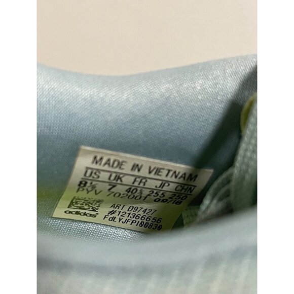 Adidas Solar Glide Boost Running Shoes Womens Size 8.5 Grey & Neon Yellow - Picture 7 of 12